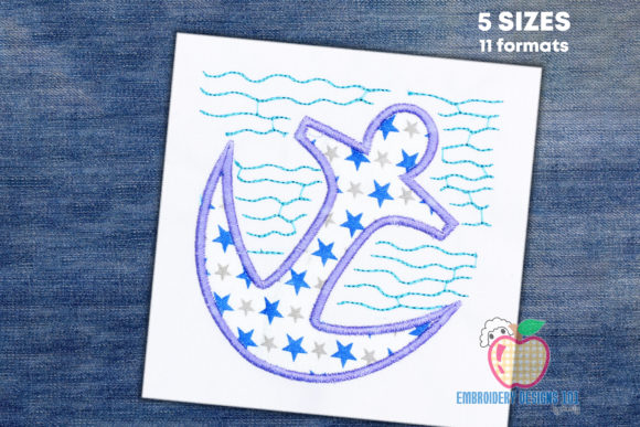Anchor Applique: A Nautical Gem for Personalized Gifts
