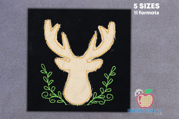 Deer Head Stitch Applique: A Holiday Design Review