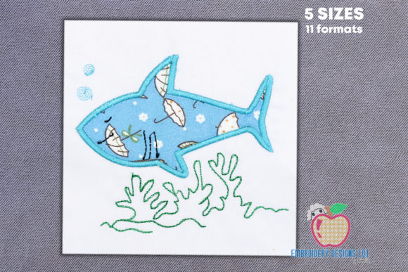 Shark Under Water Applique Review