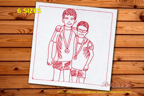 Swimmers with Medal Redwork: A Seller's Review
